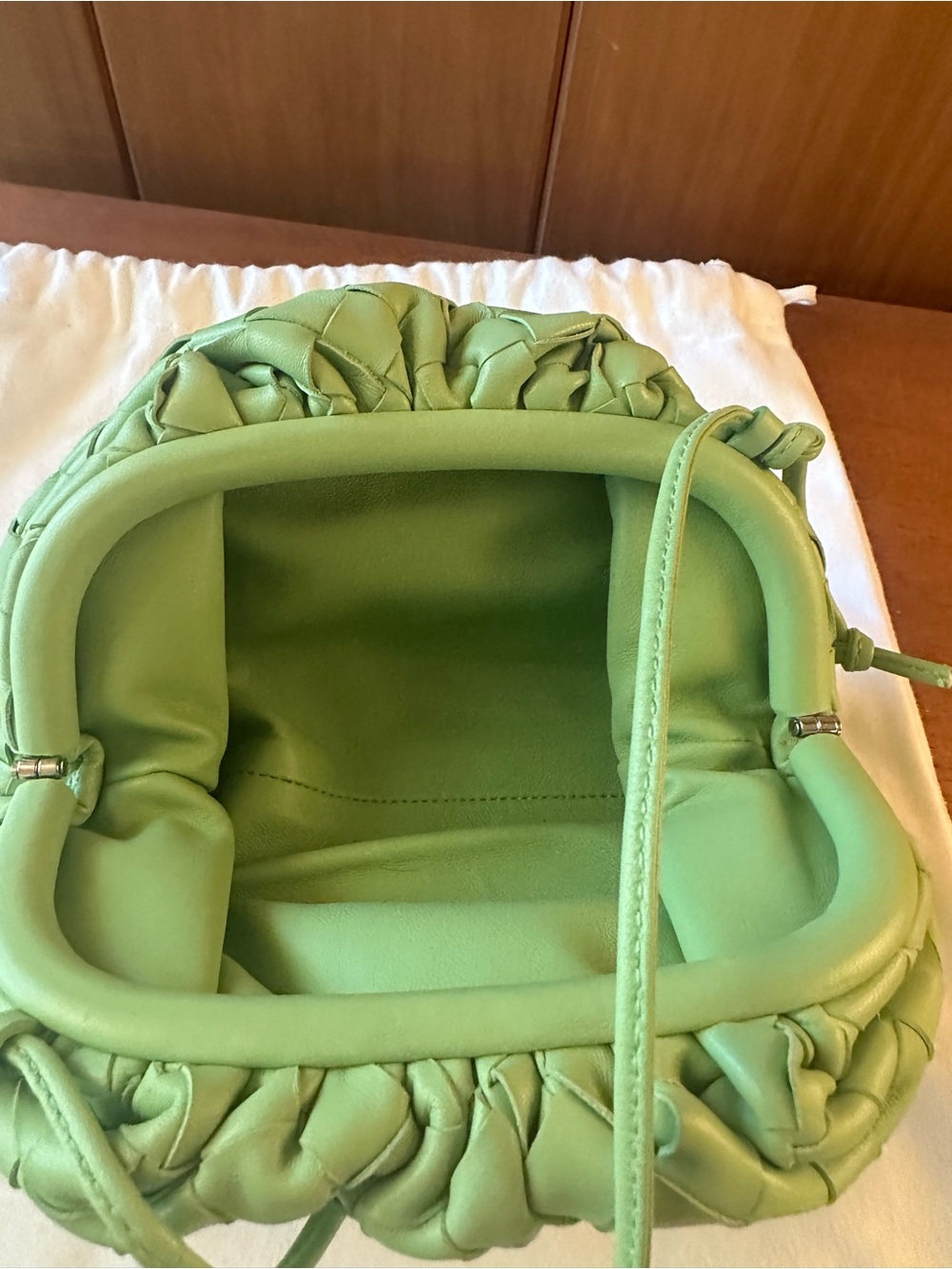 Bottega Veneta Pistachio Intrecciato Mini Pouch - Picture 3 of 5